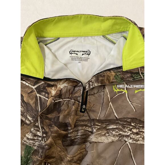 REALTREE Men's L 1/4 Zip Camo Pullover Hunting Jacket Scent Factor / Control - Picture 6 of 9